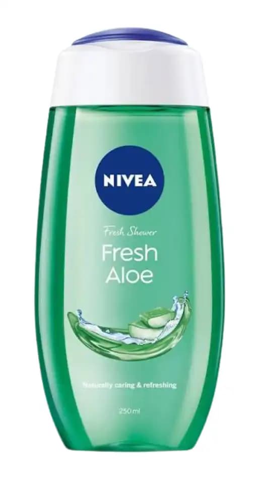 NIVEA Shower Gel Body Wash, Fresh Aloe Natural Aloe Vera Fresh Scent, 250ml